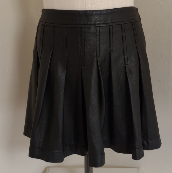 BCBGMaxAzria Shane Black Pleather Mini Skirt (size S) - Picture 2 of 3